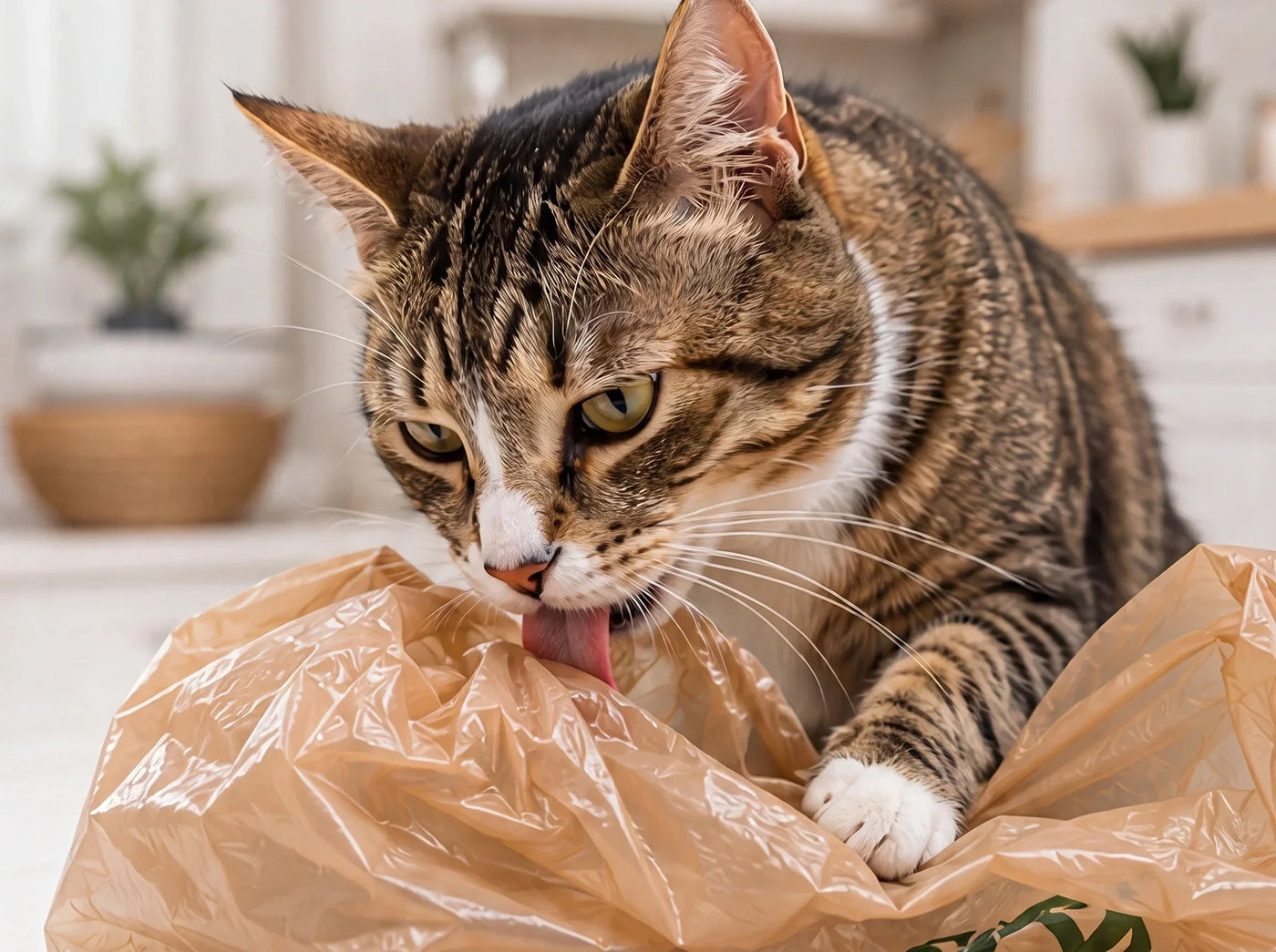 Kediler neden plastik yalar?