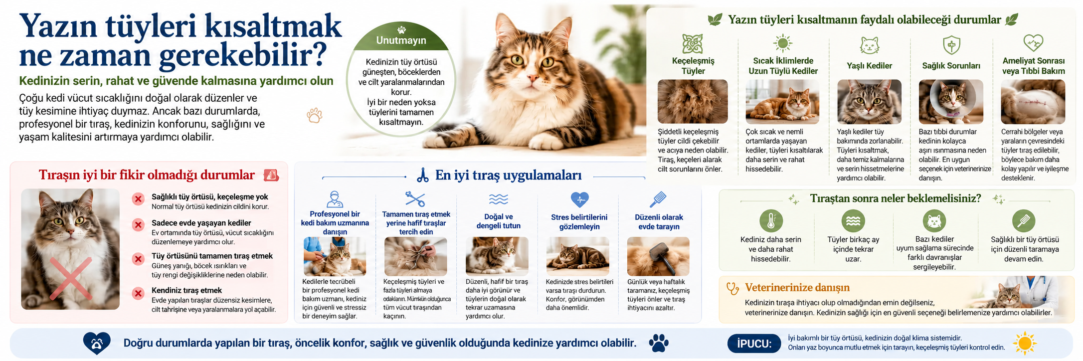 Yazın tüy kısaltmanın hangi durumlarda değerlendirilebileceği