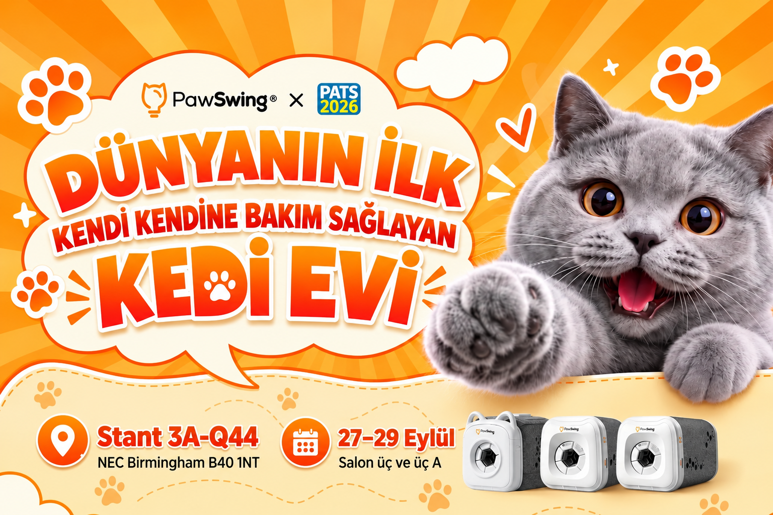 PawSwing’in elektriksiz bakım serisi PATS 2026’da