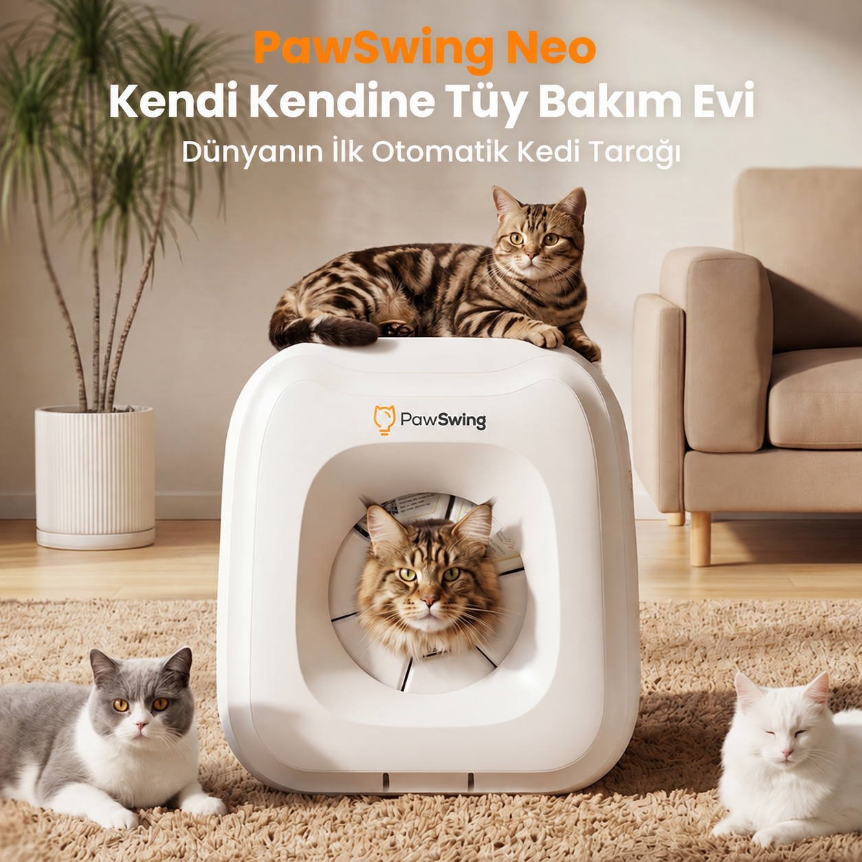 PawSwing Neo kedi bakım evi